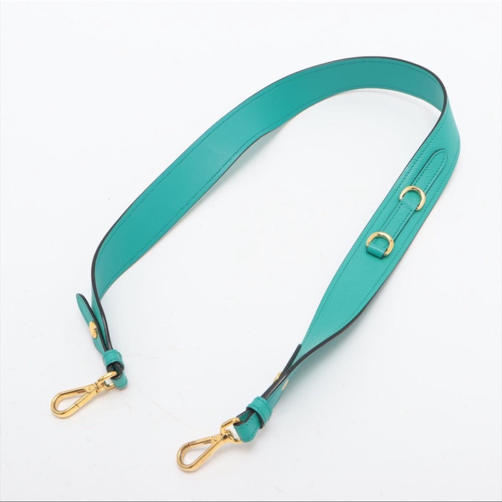 Prada Saffiano Small Monochromatic Shoulder Bag Teal - Picture 10 of 10